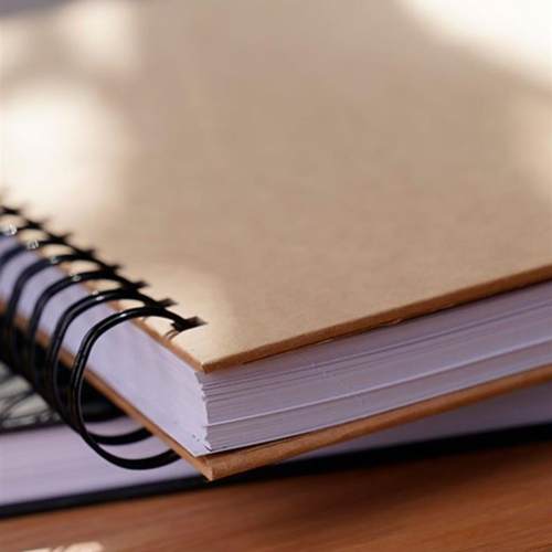 a4 a5 b5 8k spiral blank notebook kraft black sketchbook速写