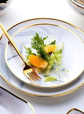 Marble Dinner Plate Set Ceramic Kitchen Plate Tableware Set1