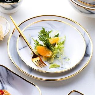 Marble Dinner Plate Set Ceramic Kitchen Plate Tableware Set1