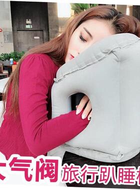 inflatable air pillow travel airplane rest sleep u shape 3