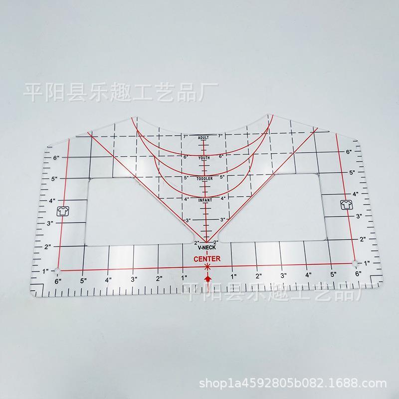 T-shirt calibration tool ruler T恤校准工具尺导向尺圆领校准尺