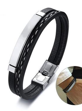 Delysia King 2021 ndy Men Leatherwear Weave Bracelet Leisure