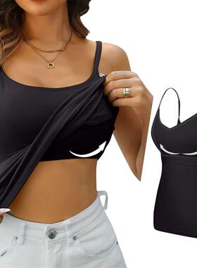 Padded Bra Tank Top Women Modal Spaghetti Solid Cami Top Ves