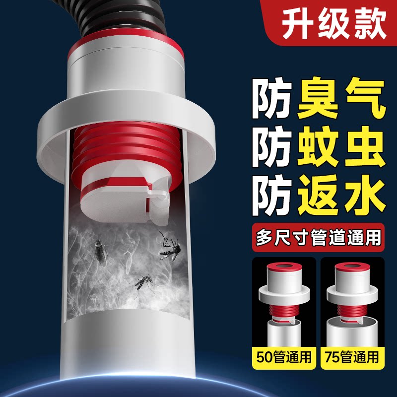 洗衣机洗手盆密封塞厨房菜盆防臭盖封堵口器下水管道防返臭神器