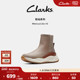 冬季 Clarks其乐MercurLite Hi女鞋 卡其色踝靴厚底袜靴瘦瘦靴女
