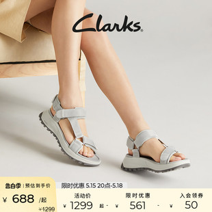 女年沙滩凉鞋 魔术贴运动凉鞋 凉鞋 Clarks其乐城市户外女鞋