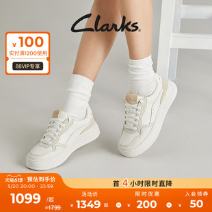 2024春季 厚底板鞋 小白鞋 Clarks其乐轻盈系列女鞋 款 女面包鞋 休闲鞋