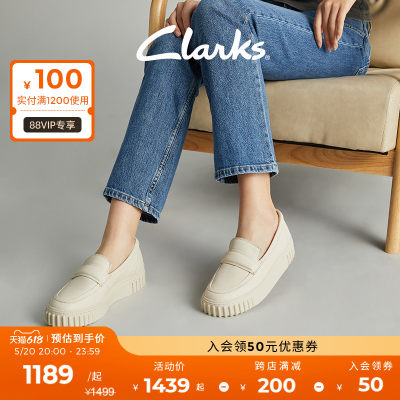 clarks其乐女鞋饼干鞋小白鞋