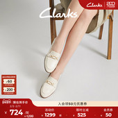 Clarks其乐Routee25 金属扣羊皮优雅通勤乐福单鞋 Charm女鞋 新款