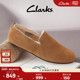 Clarks 男女款 200周年限量羊毛拖舒适保暖时尚 高级一脚蹬休闲单鞋