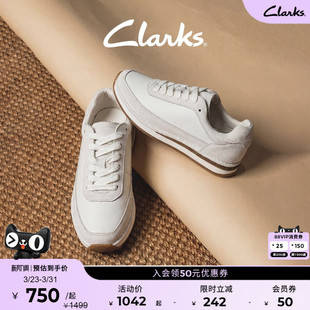 女 舒适增高显瘦运动休闲鞋 Clarks其乐CraftRunLite春季 复古小白鞋