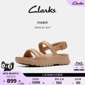 厚底增高复古缓震罗马凉鞋 Clarks其乐DashLite 新款 夏季 Surf女鞋