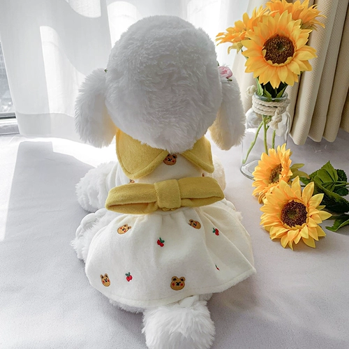 Собачья одежда Pet Cat Puppy осень и зимняя юбка милая юбка принцессы Тедди Bomebi Beome Bin маленькая собака