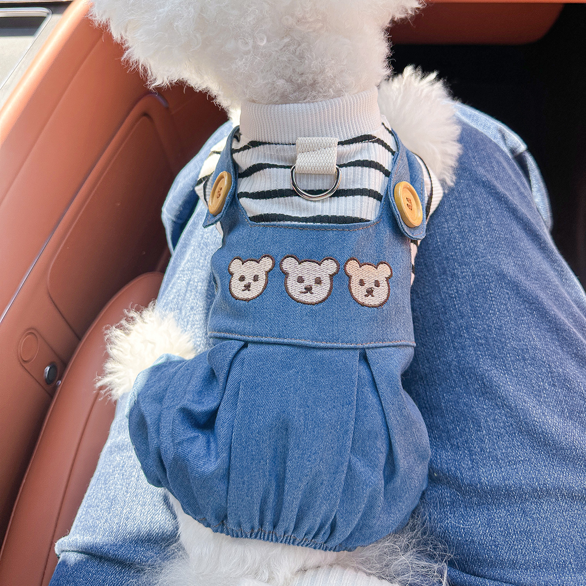 petcircle小熊卡通四脚衣狗衣服