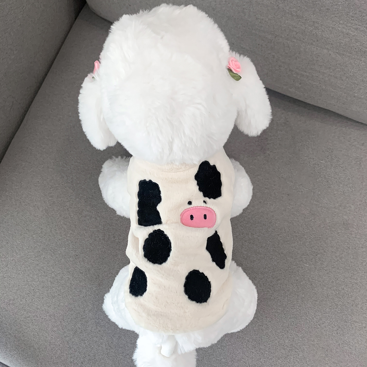 petcircle奶牛卫衣马甲狗狗衣服