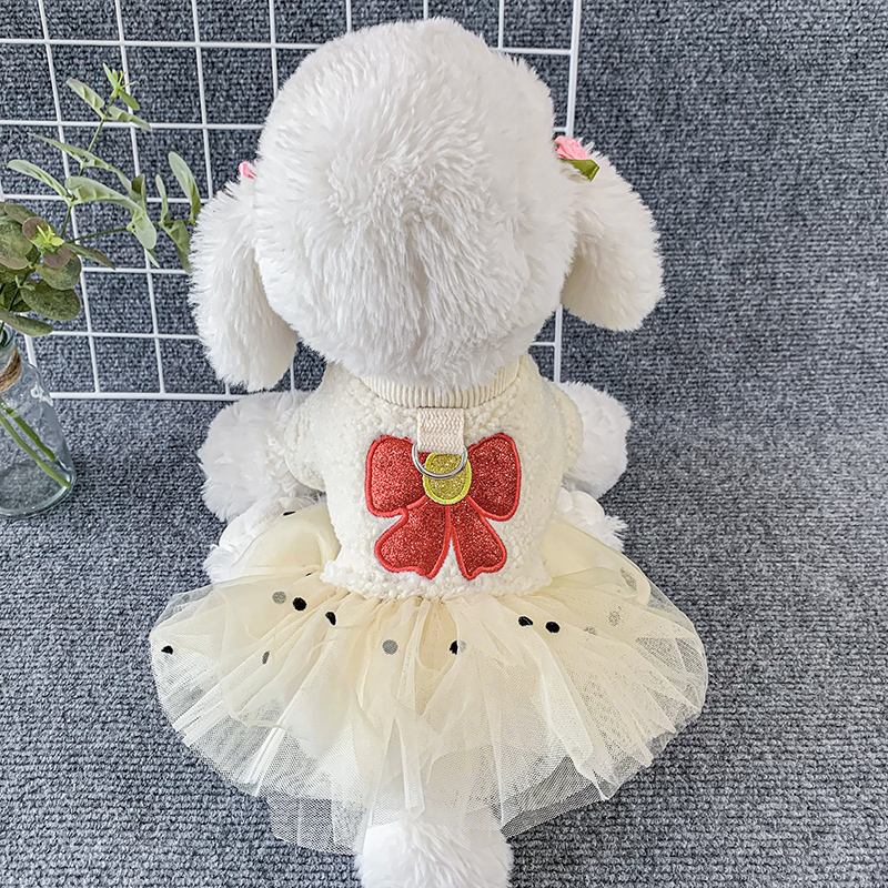 宠物可爱公主裙狗狗衣服牵引裙子
