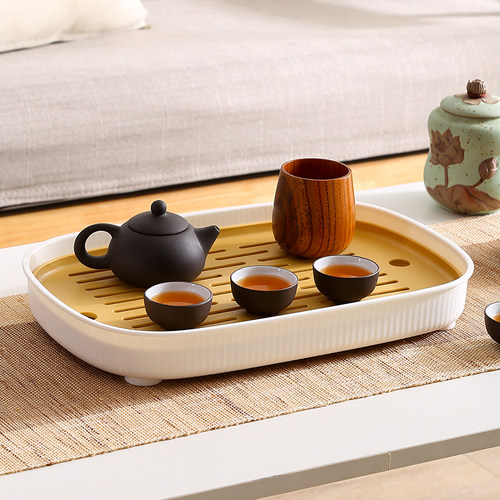 家用简约茶盘茶杯托盘长方形小型
