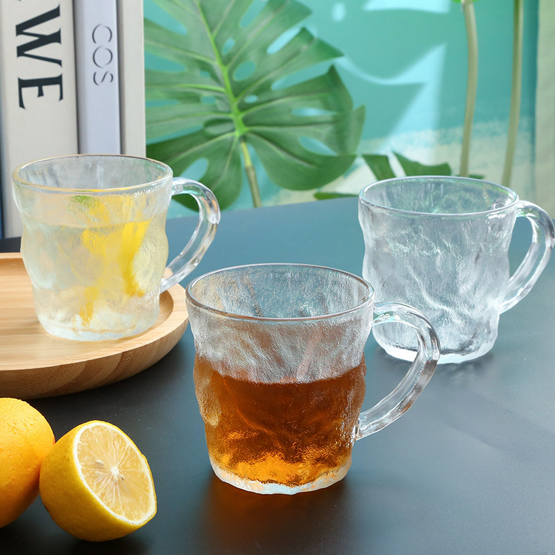 冰川玻璃杯日式水杯果汁咖啡杯