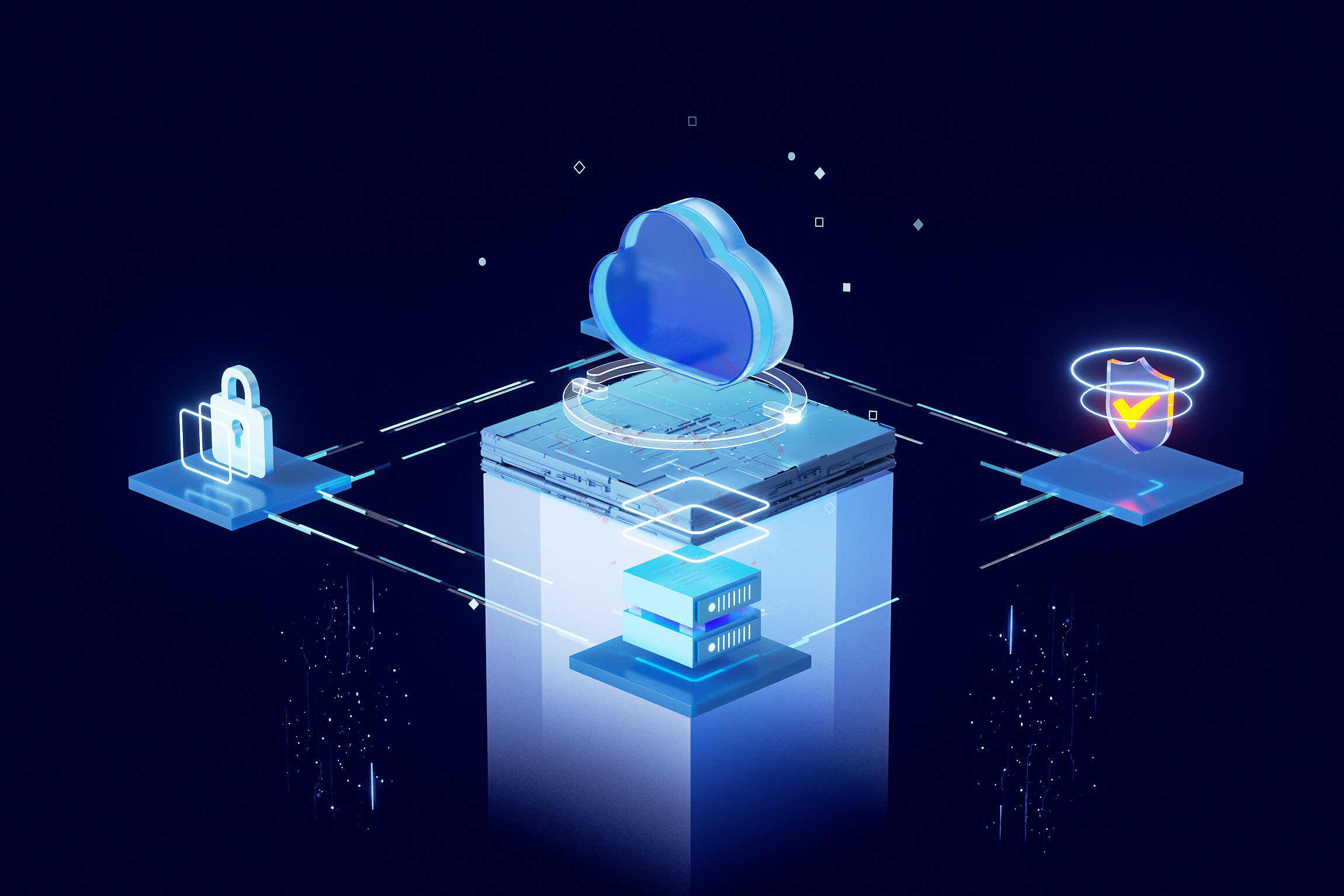 区块链科技感玻璃拟物微软风格c4d模型3d场景工程oc材质源文件素