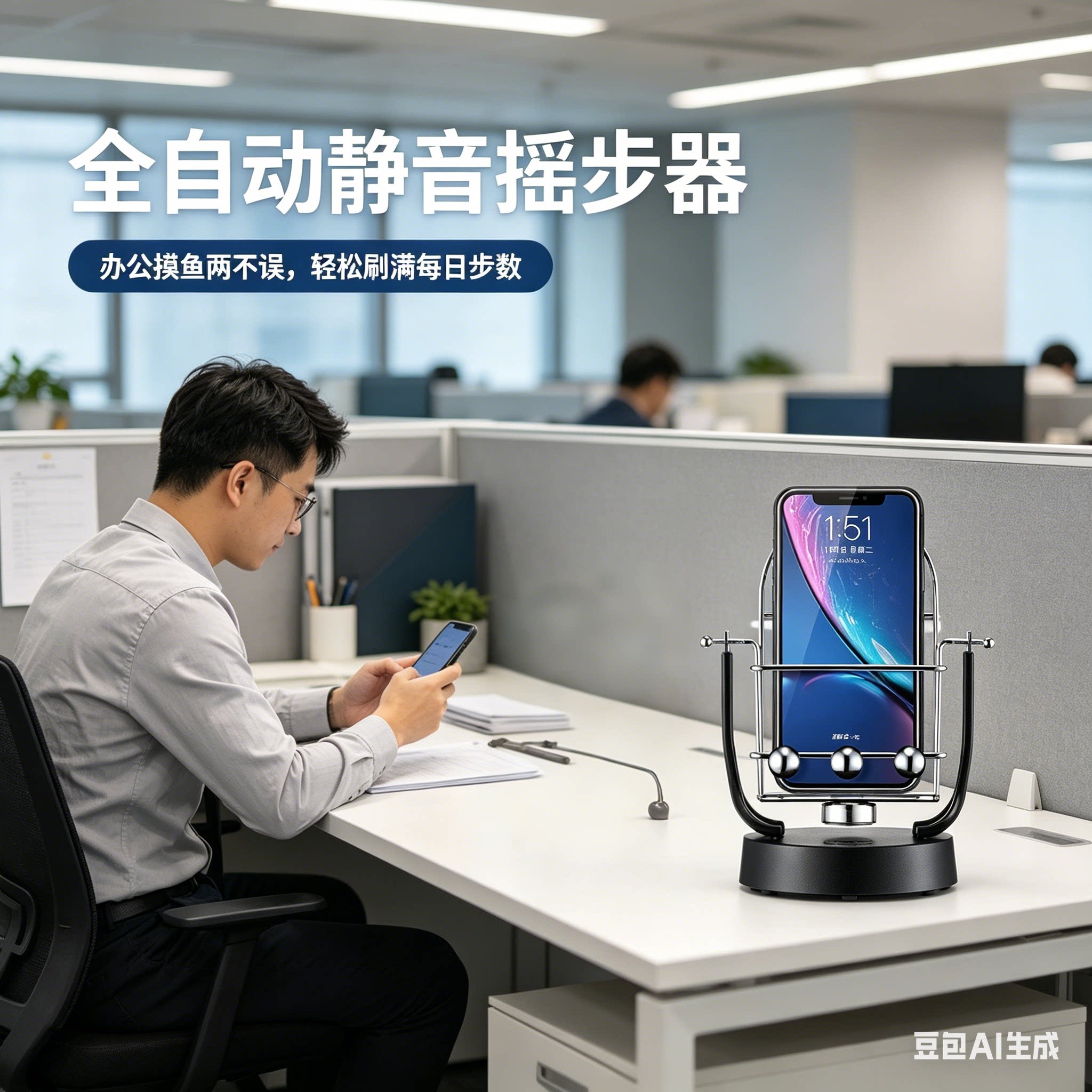 全自动静音摇步器手机计步器