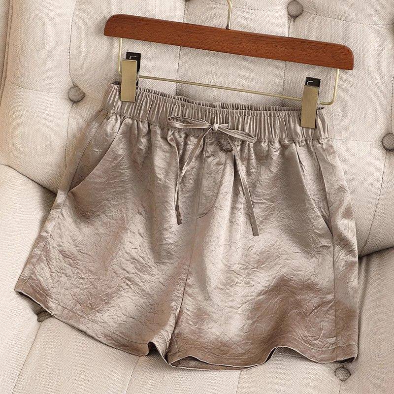 超大码200斤时尚洋气简约休闲阔腿短裤新款高腰宽松百搭直筒短裤