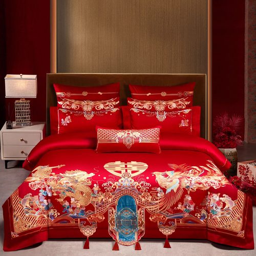 温莎蒂120S新疆长绒棉婚庆四件套