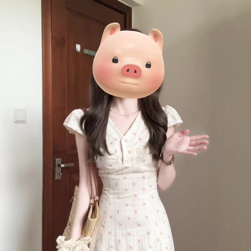 法式V领碎花连衣裙女夏季