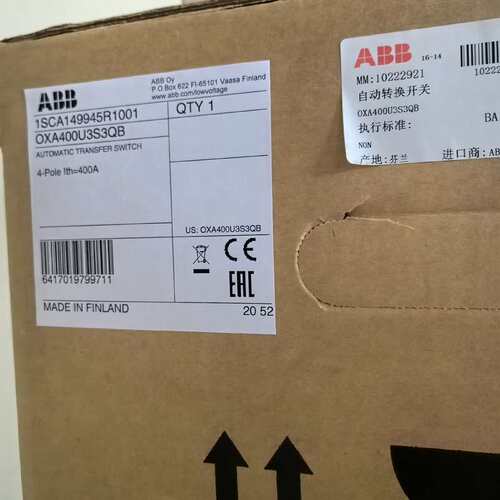 议价ABB自动转换开关OXA400U3S3QB