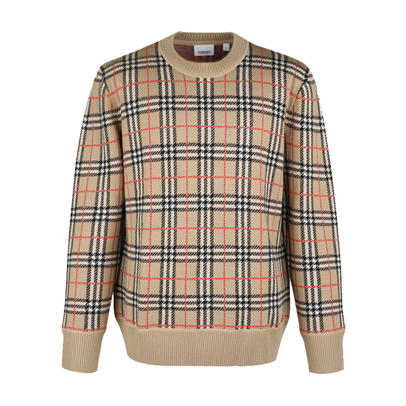 正品BURBERRY/巴宝莉男士针织衫毛衣经典条纹格百搭休闲男装GK