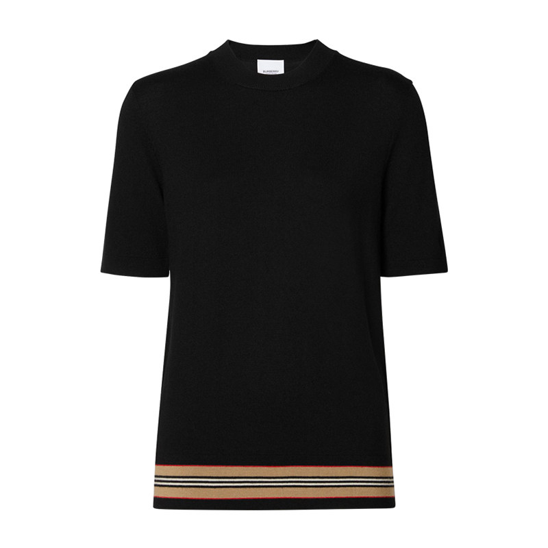 正品BURBERRY/巴宝莉女士针织衫秋冬新款拼色羊毛衫休闲女装GK