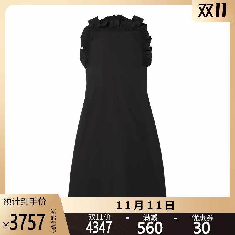 正品Givenchy/纪梵希女裙新款纯棉女士休闲无袖花边连衣裙GK