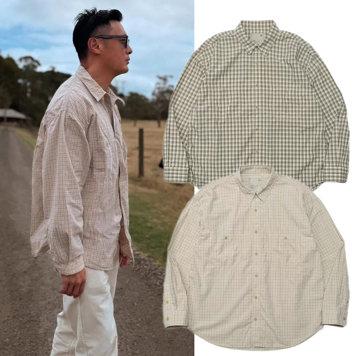 MADNESS MINI CHECK BD SHIRT 日产格子长袖衬衫 余文乐同款 26SS