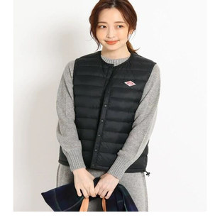 现货 DANTON日系简约徽标内胆背心羽绒服 男女款冬季保温马甲外套