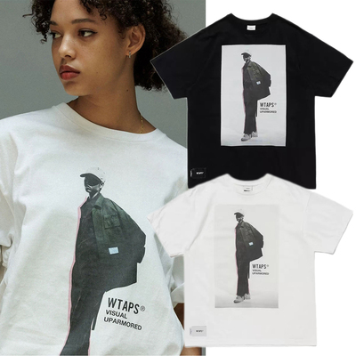 日系西山彻印花纯棉宽松短袖T恤