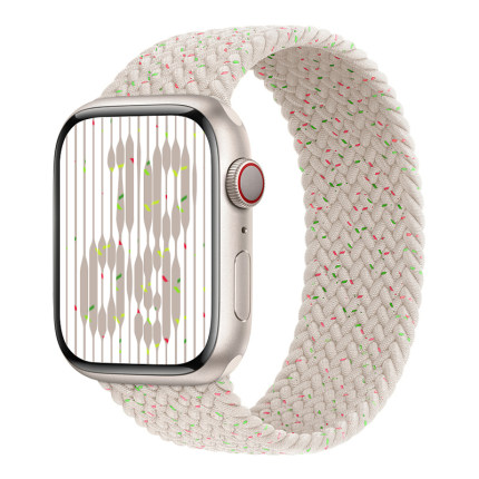 适用苹果手表Applewatch10/9/8表带彩虹iwatchS10/S9编织S8尼龙Ultra2男女款45mm运动7创意6时尚5运动4潮3