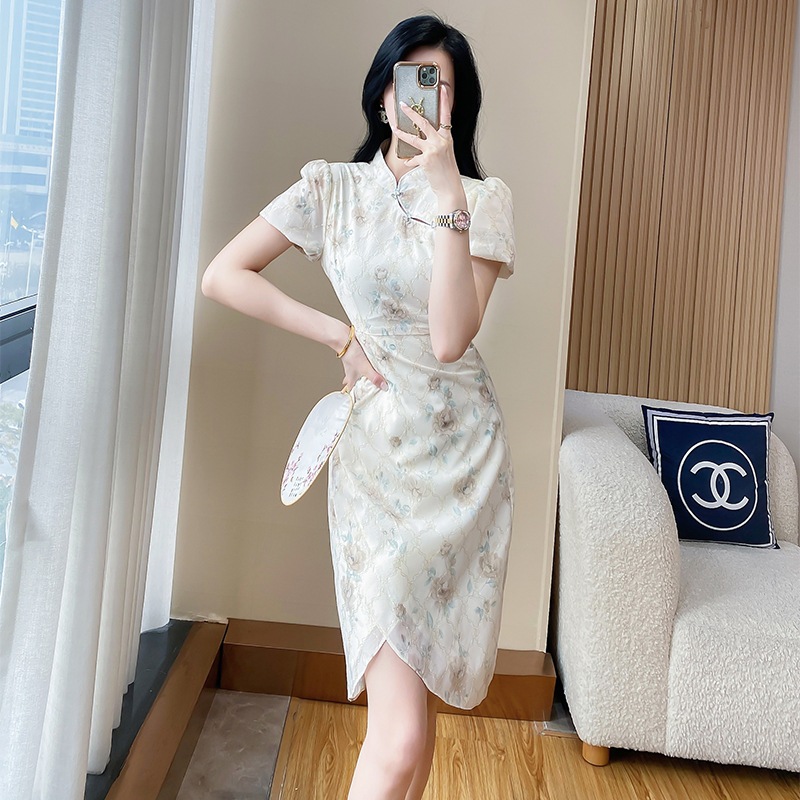 新中式女装夏季新款连衣裙2025国风改良旗袍裙子日常小个子优雅