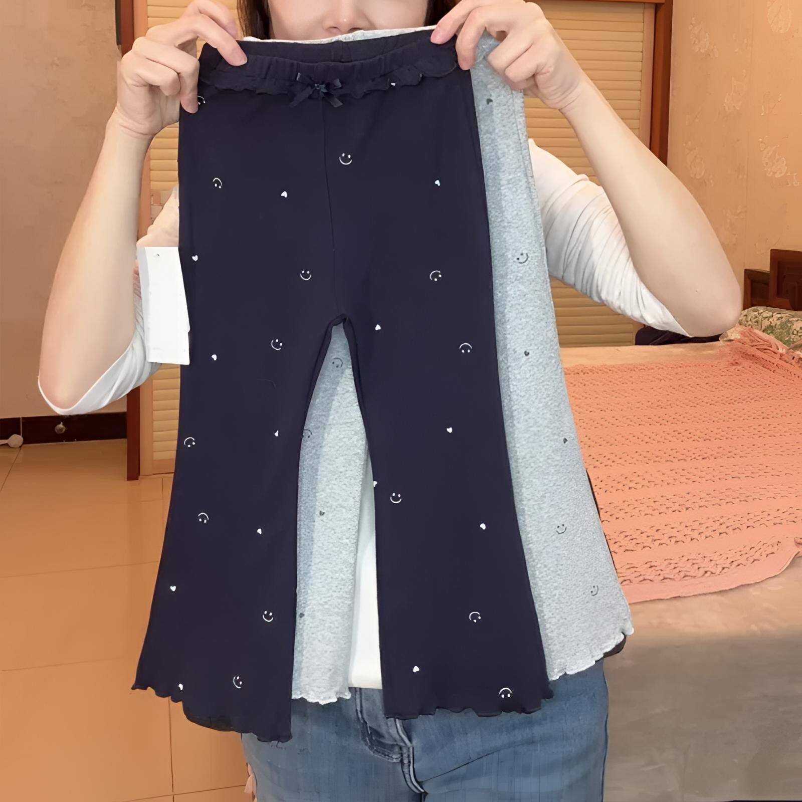 女童裤子秋装a类纯棉儿童喇叭裤春秋季新款婴儿女宝宝洋气打底裤