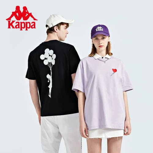 卡帕kappa艺术家联名短袖情侣男女运动T恤休闲圆领半袖K0CX2TD02G