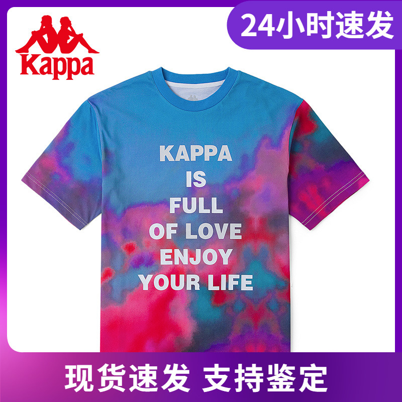 kappa卡帕现实悦镜主题短袖男女印花T恤运动休闲图案衫K0CX2TD17D