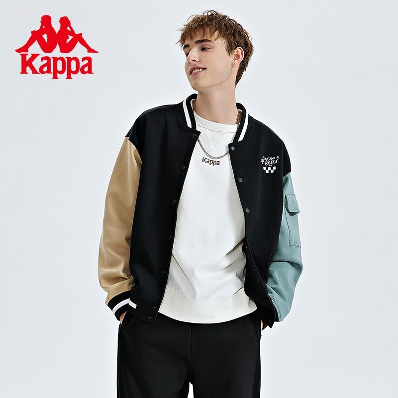 Kappa卡帕棒球服新款男夹克外套拼接飞行服长袖卫衣K0C52WK70