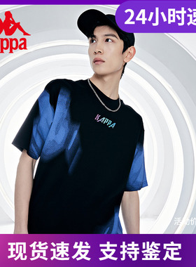 kappa卡帕INF主题短袖夏男印花T恤运动半袖休闲图案衫K0C32TD35D