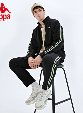 Kappa卡帕学院风运动套装新款情侣男女加绒套装K0CY2XL01D