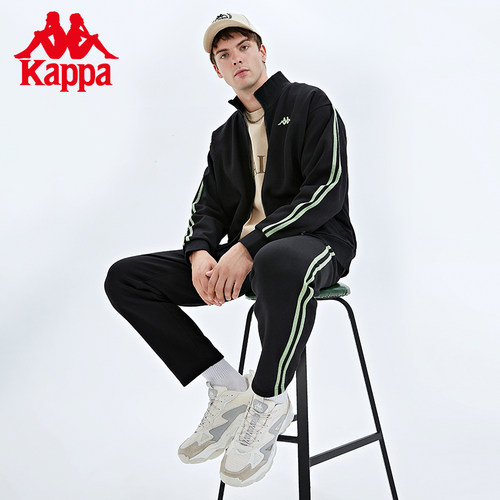 Kappa卡帕学院风运动套装新款情侣男女加绒套装K0CY2XL01D