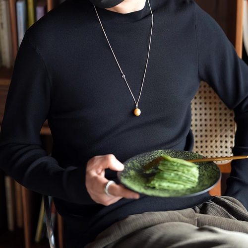 秋小立领基础商务精英内搭针织