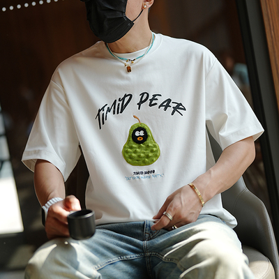 300g重磅港风潮牌宽松短袖T恤男