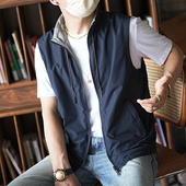 百搭无袖 港风休闲立领双面穿功能性马甲男新款 潮牌轻奢风时尚 上衣