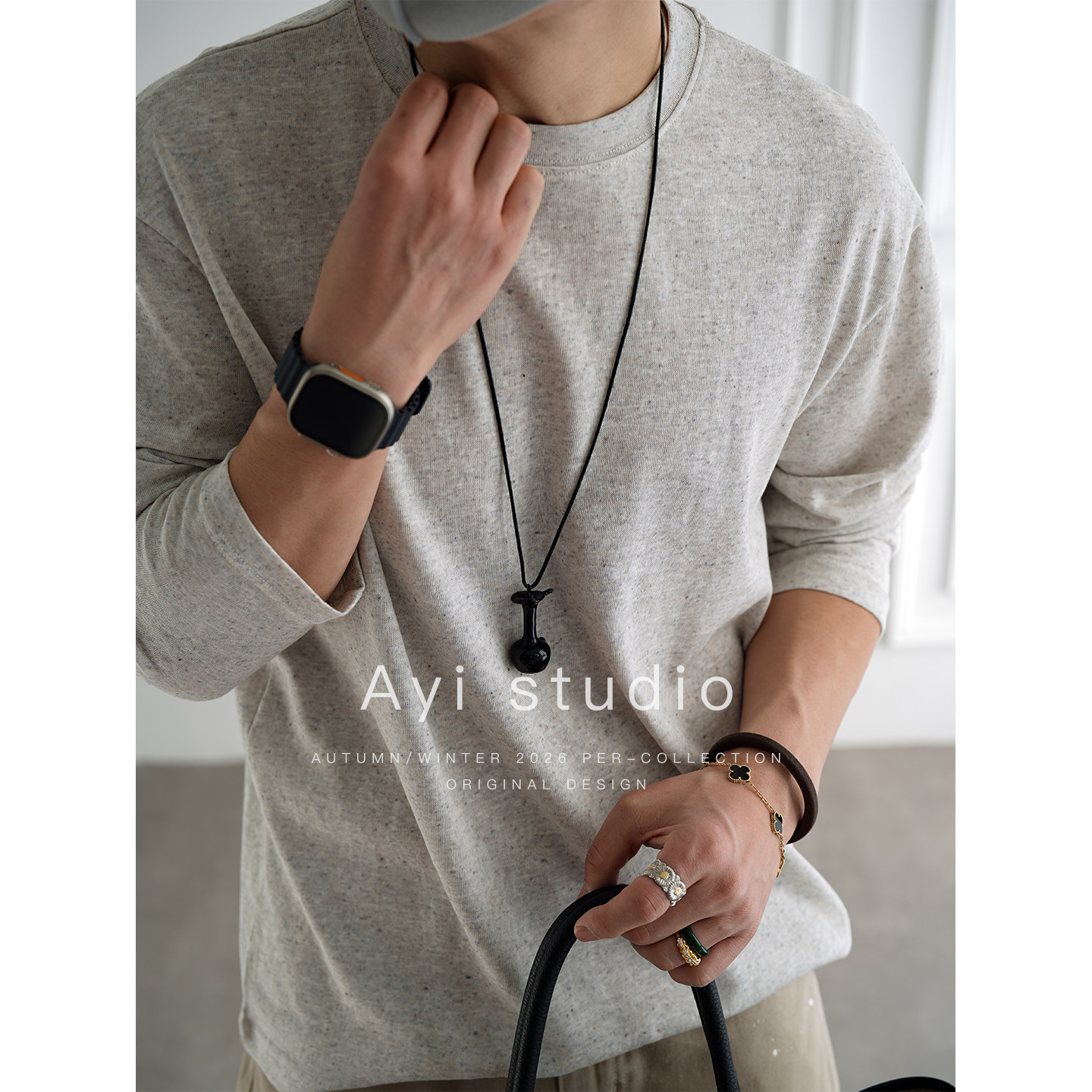 港风休闲简约基础款圆领长袖T恤男士早春潮流新款百搭叠穿打底衫,男装,T恤,淘宝优惠券,粉丝福利购,淘宝优惠卷