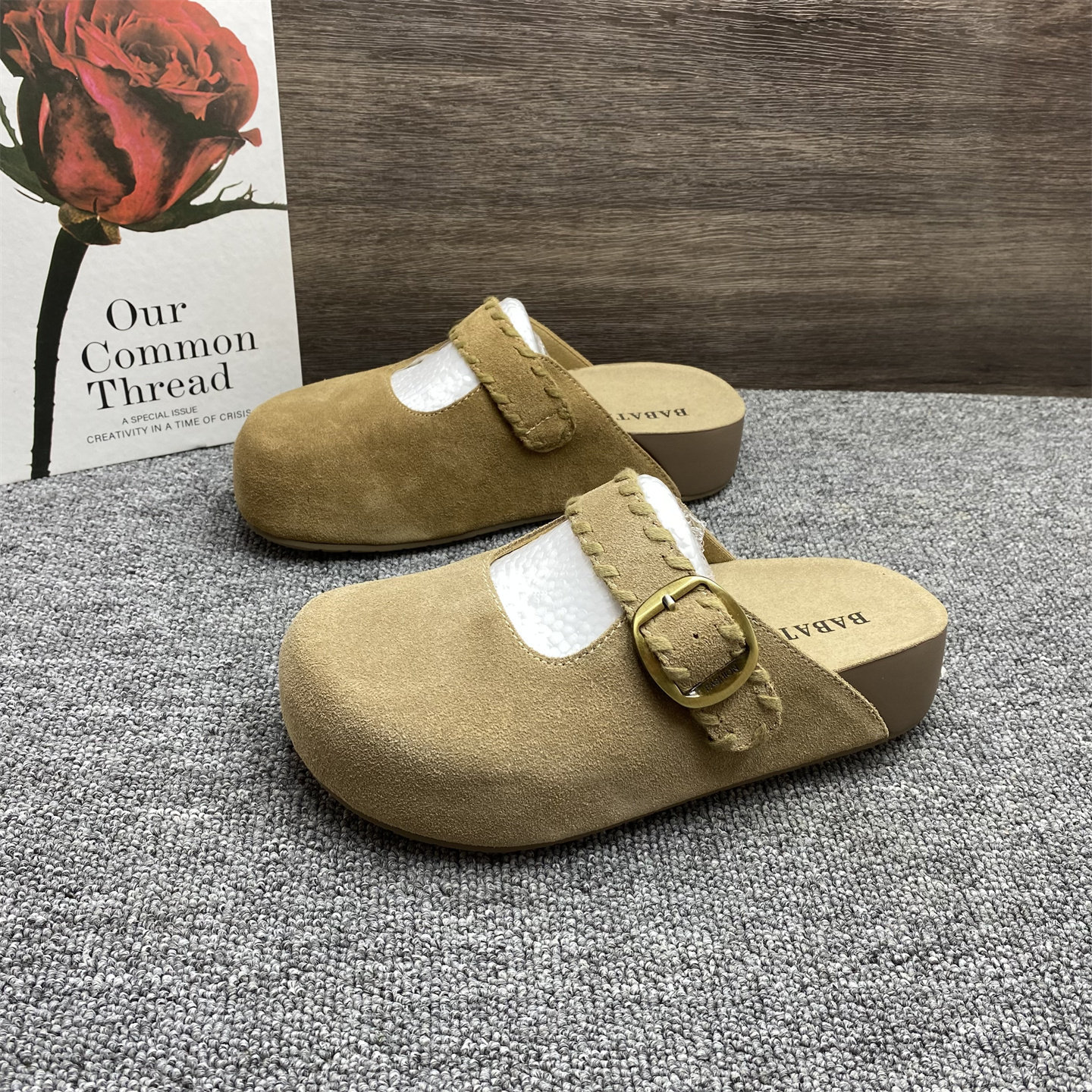 撤柜处理磨砂真皮勃肯凉拖鞋女夏外穿时尚百搭厚底包头半拖凉鞋女,女鞋,勃肯鞋/软木鞋,淘宝优惠券,粉丝福利购,淘宝优惠卷