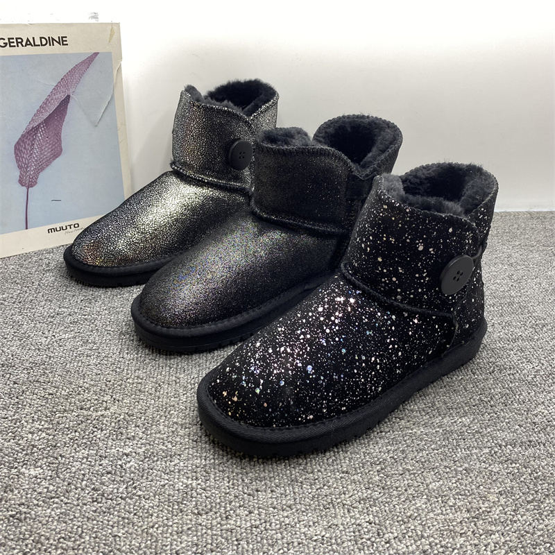 新款短靴加厚平底防滑雪地棉鞋