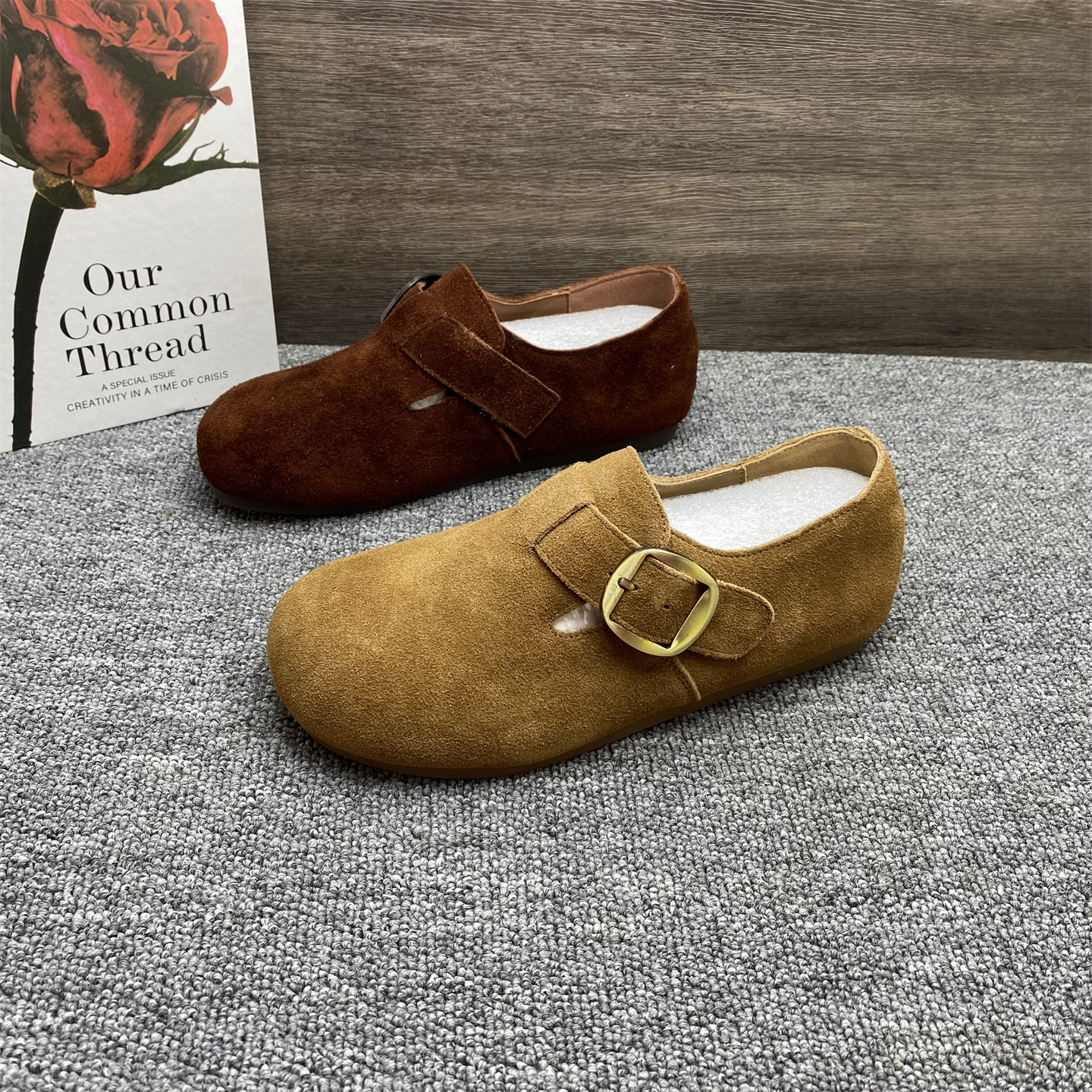 撤柜处理真皮内增高勃肯鞋女2026早春新款磨砂牛皮防滑休闲乐福鞋,女鞋,勃肯鞋/软木鞋,淘宝优惠券,粉丝福利购,淘宝优惠卷